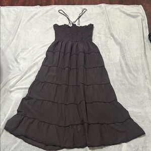 Athleta Black Tiered Maxi Dress